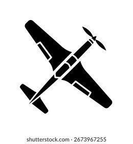 Icono militar del Vector del avión, estilo sólido