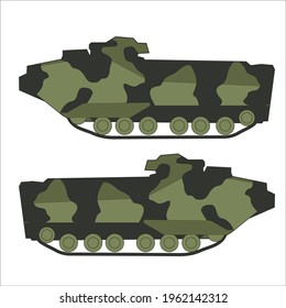 militärisches Amphibienfahrzeug-Vektordesign