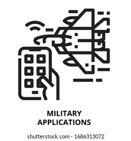 Military applications icon for website, application, printing, document, poster design, etc.