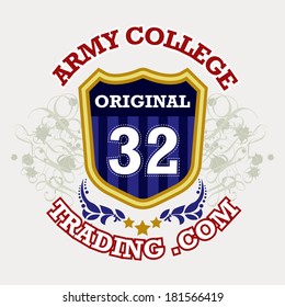 military / armed forces badges / Army College label