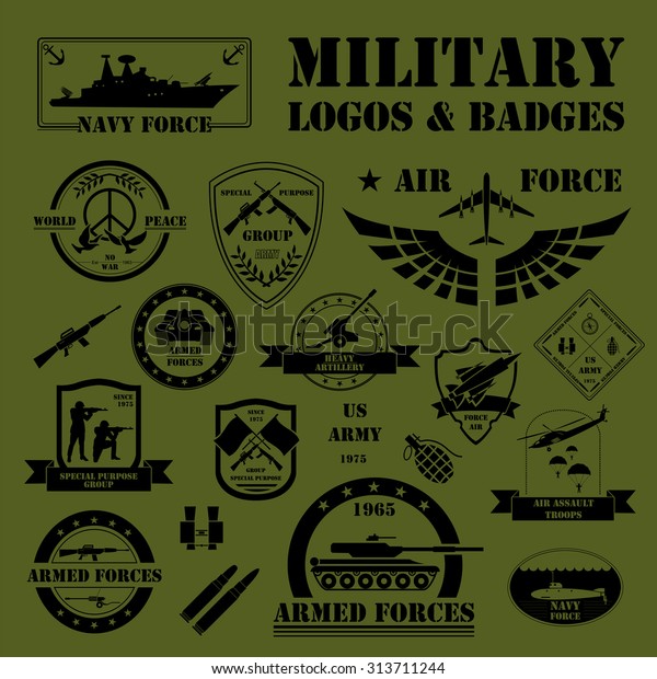 Military Armored Vehicles Logos Badges Graphic Stock Vector (Royalty ...