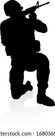 Military army armed forces soldier silhouette