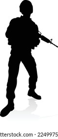 Military army armed forces soldier silhouette