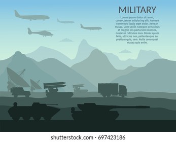 Military army big set of base infographics background