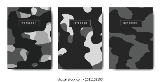 Military and army camouflage abstract cover notebook