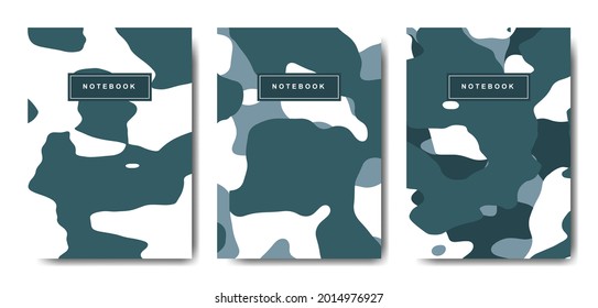Military and army camouflage abstract cover notebook