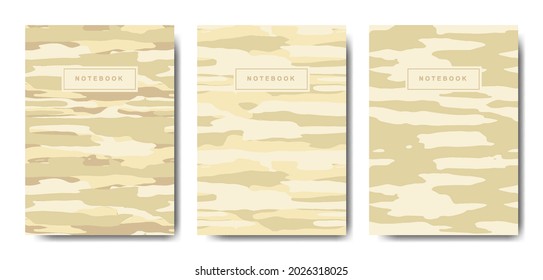 Military and army camouflage abstract cover notebook