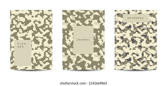 Military and army camouflage abstract cover notebook