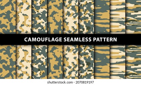 Military and army camouflage seamless pattern