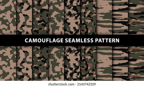 Military and army camouflage seamless pattern