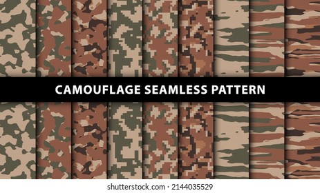 Military and army camouflage seamless pattern