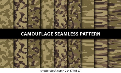 Military and army camouflage seamless pattern