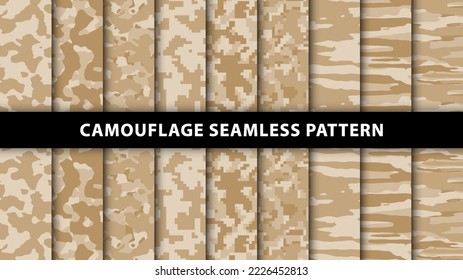 Military and army camouflage seamless pattern