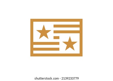 Military and Army monoline logo