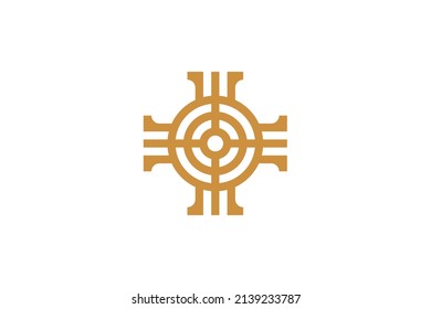 Military and Army monoline logo
