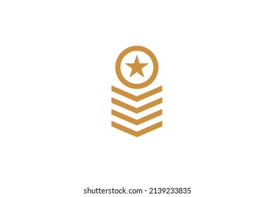 Military and Army monoline logo