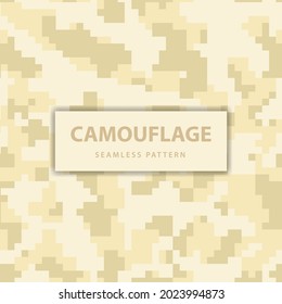Military and army pixel camouflage seamless pattern
