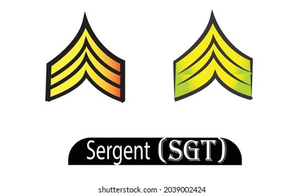 Military Army Sergent E-5 Enlisted Rank SVG