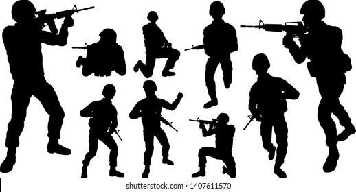 22 Military siloette Images, Stock Photos & Vectors | Shutterstock