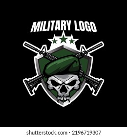 military art logo template design