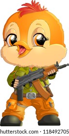 military with automatic weapons