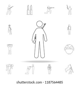 military with automatic weapons icon. Army icons universal set for web and mobile