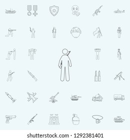 military with automatic weapons icon. Army icons universal set for web and mobile