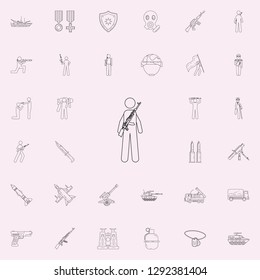 military with automatic weapons icon. Army icons universal set for web and mobile