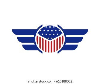 Military Aviation Logo Stock Vector (Royalty Free) 610188032