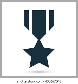 Military award icon on the background