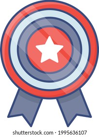 Military awards Concept, Armed forces Badge Vector Icon Design, US Independence Day Symbol, USA federal holiday Sign, Memorial or Patriot Day Stock illustration
