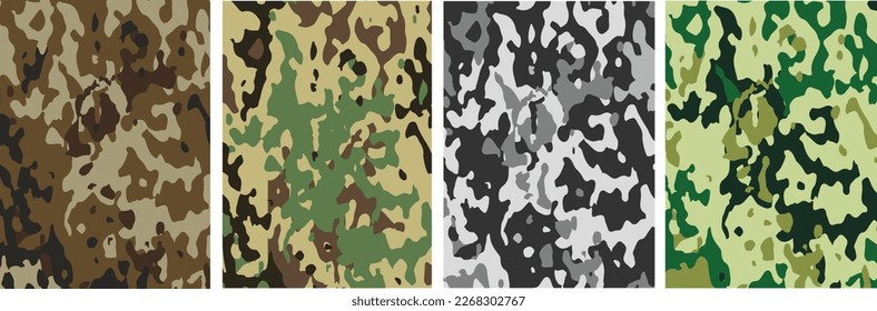 Fondo militar, patrón de camuflaje, cintas de camuflaje, estrellas