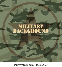 Military background with copy space and star