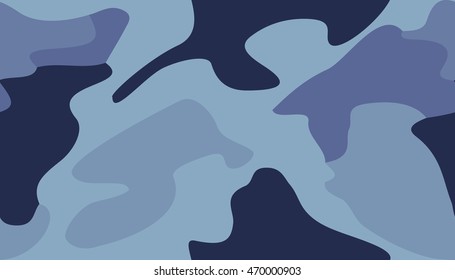 Military background of soldier camo. Vector illustration of sea water camouflage seamless pattern.