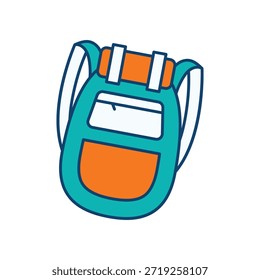 Militares Mochila Ícone vetor ilustração stock