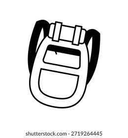 Icono de mochila militar Vector ilustración de stock