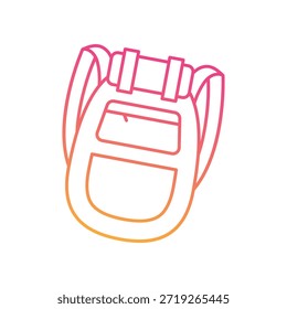 Militares Mochila Ícone vetor ilustração stock