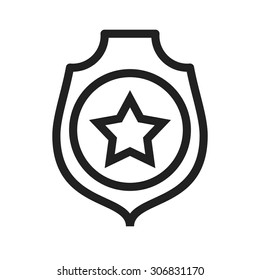 Military, badge, army icon vector image. Can also be used for military. Suitable for use on web apps, mobile apps and print media.