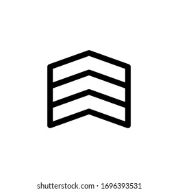 Military Badge Army Outline Icon Vector Illustration
