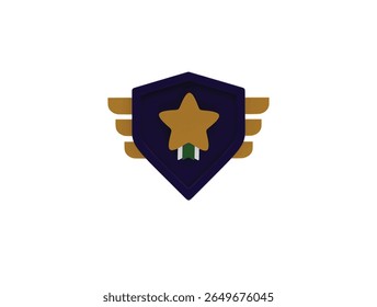 military badge icon 3d illustration render