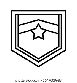military badge line art design