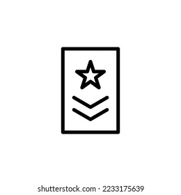 Military badge line icon vector design