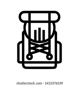 military bag in style isolated on white background. vector illustration - Vector