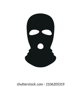 military balaclava hood black vector