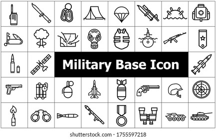 Military Base Icon. Can Be Used For Web And Mobile Apps.