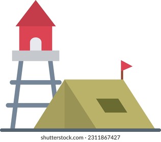 Imagen vectorial de icono de base militar. Adecuado para aplicaciones web móviles y medios de impresión.