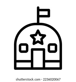 Vektorgrafik-Design der Militärbasis