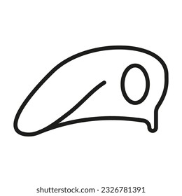 Military beret. Army cap. Soldier hat. Pixel Perfect Vector Thin Line Icons. Simple Minimal Pictogram