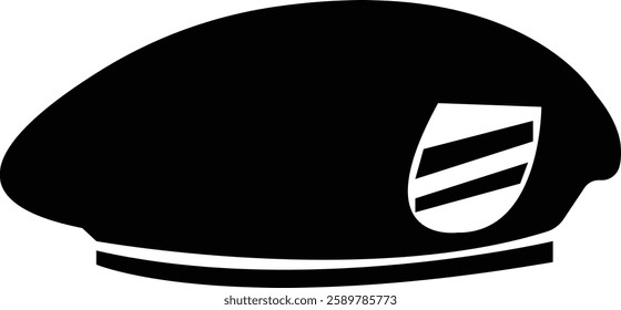 Military beret icon, berets of army special forces designs emblem in simple styles represents military service, patriotism, and soldier's dedication to duty, isolated on transparent background,