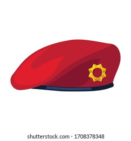 Military beret vector icon.Cartoon vector icon isolated on white background military beret.